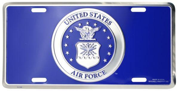 Air Force with Crest Logo License Plate
