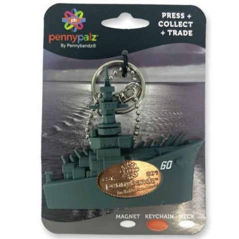 Battleship Penny Keychains