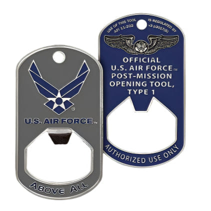 USAF Mission Bottle Opener with chain