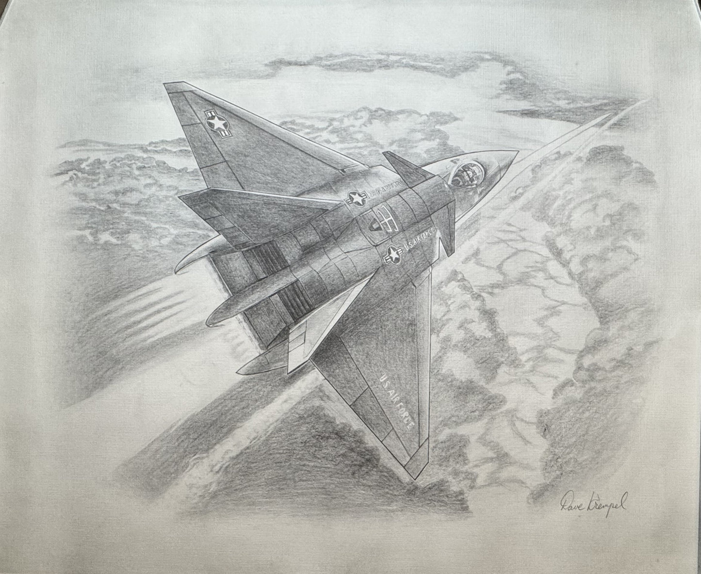 ATF Air Tactical Fighter Plane Black & White 16" x 20" Print