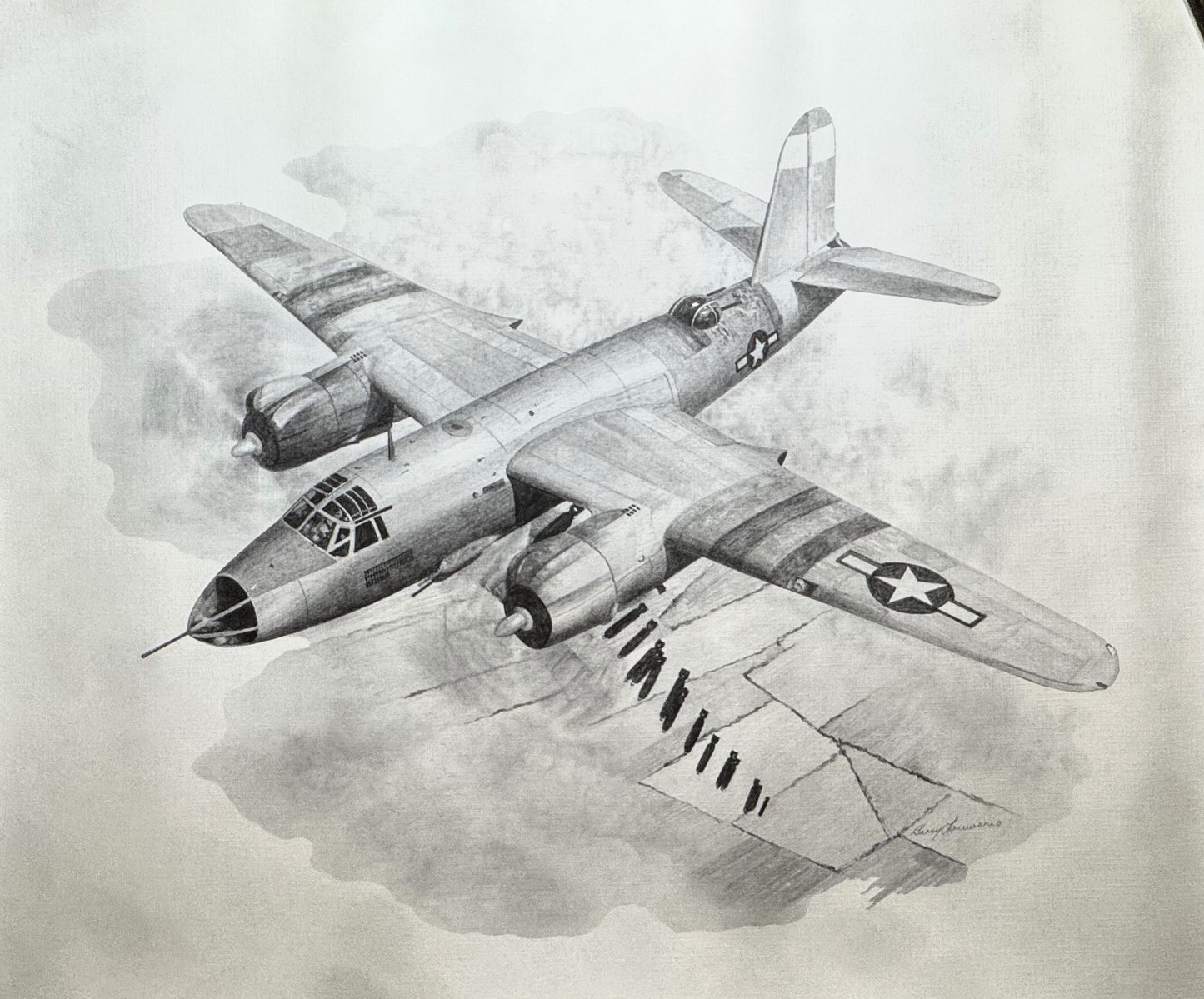 B-26 Marauder Black & White 16" x 20" Print
