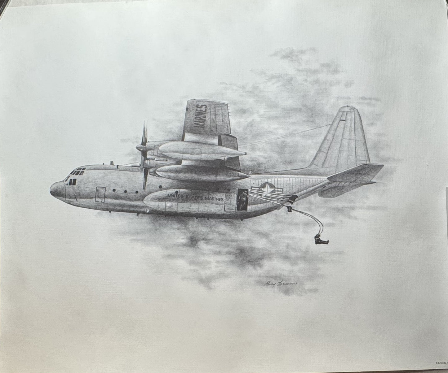 C-130 MP Black & White 16" x 20" Print