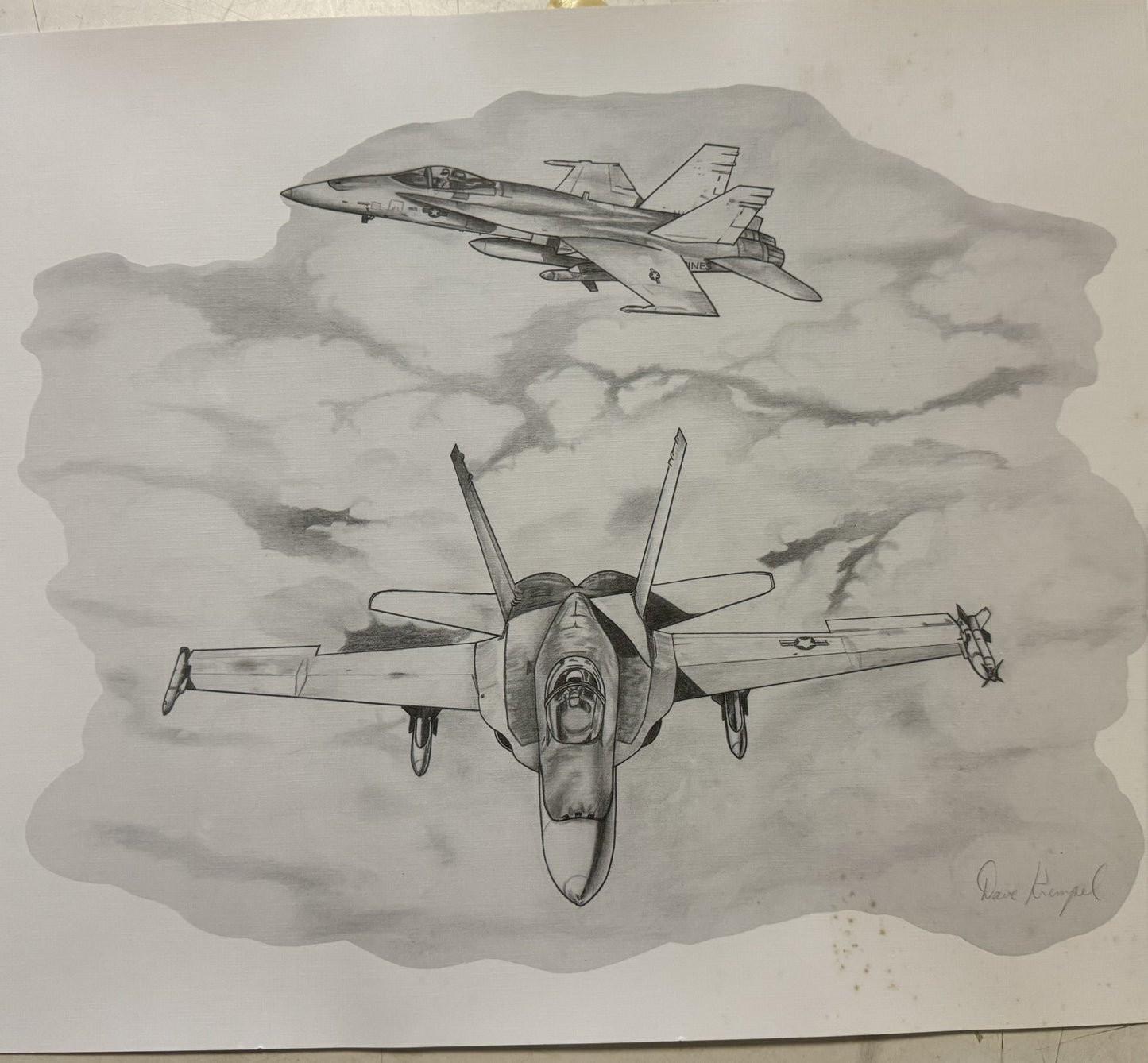 F/A 18 Twins Black & White 16" x 20" Print