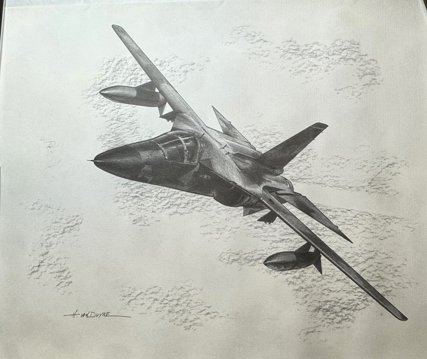 FB-111 Aardvark Black & White 16" x 20" Print