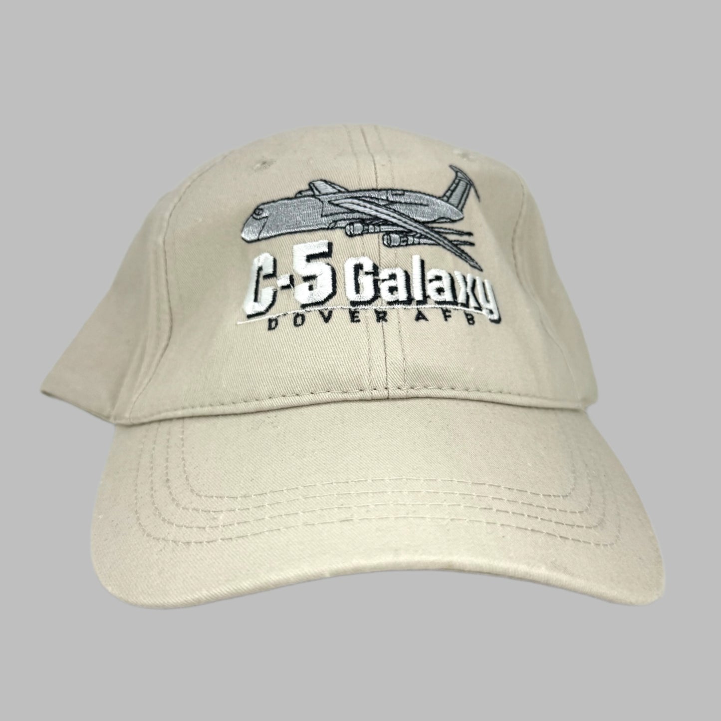 C-5 Galaxy Hat Dover AFB Embroidered Cap Khaki or Navy