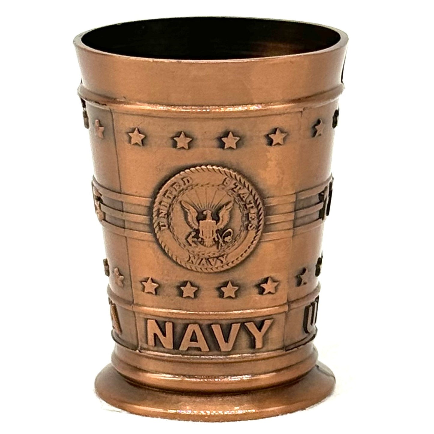 Navy Metal Shot Glass