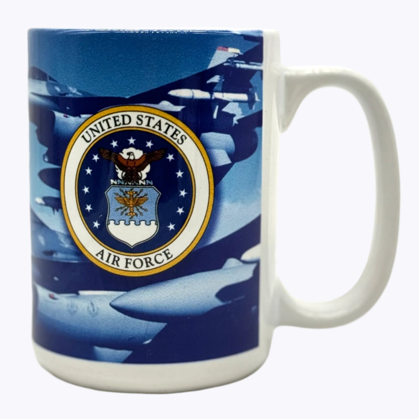 US Air Force Symbol & AF Crest Full Color Sublimation Mug