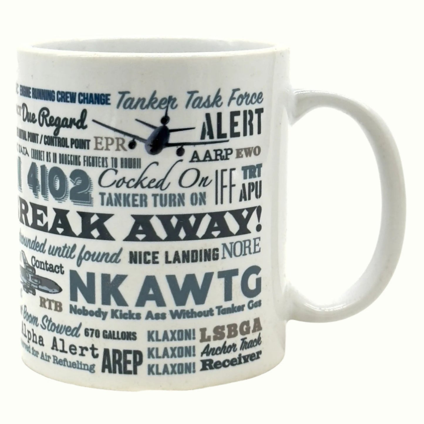 11oz White Ceramic Mug Air Refuelers Words
