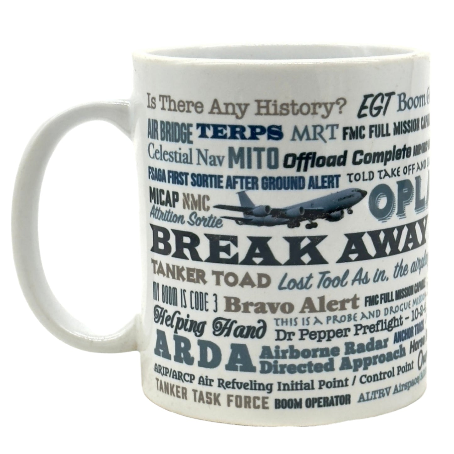 11oz White Ceramic Mug Air Refuelers Words