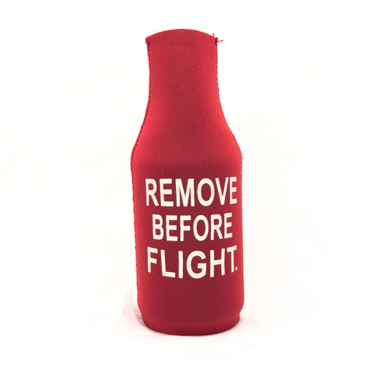 Remove Before Flight Bottle Cooler Koozie
