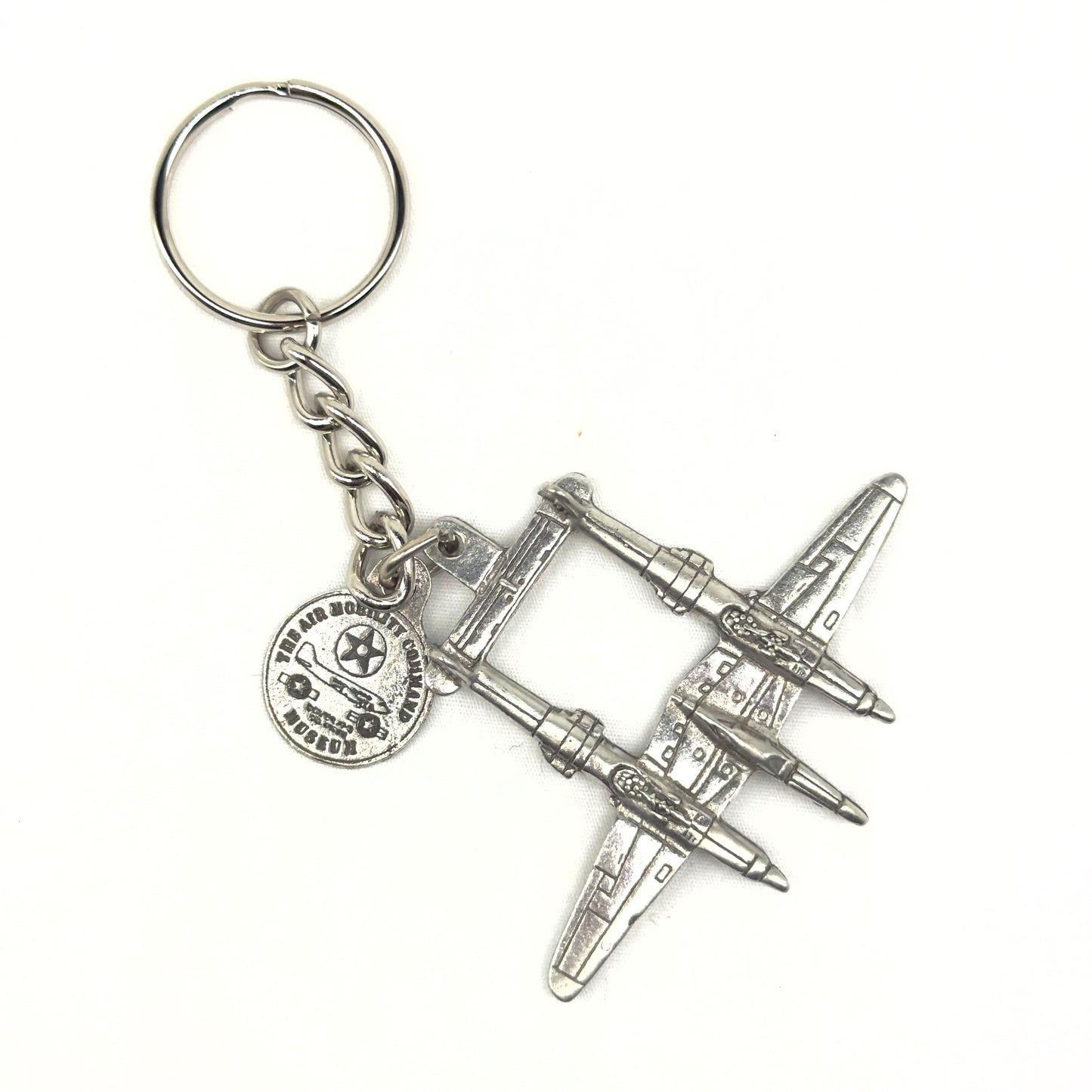 P-38 Pewter Keychain