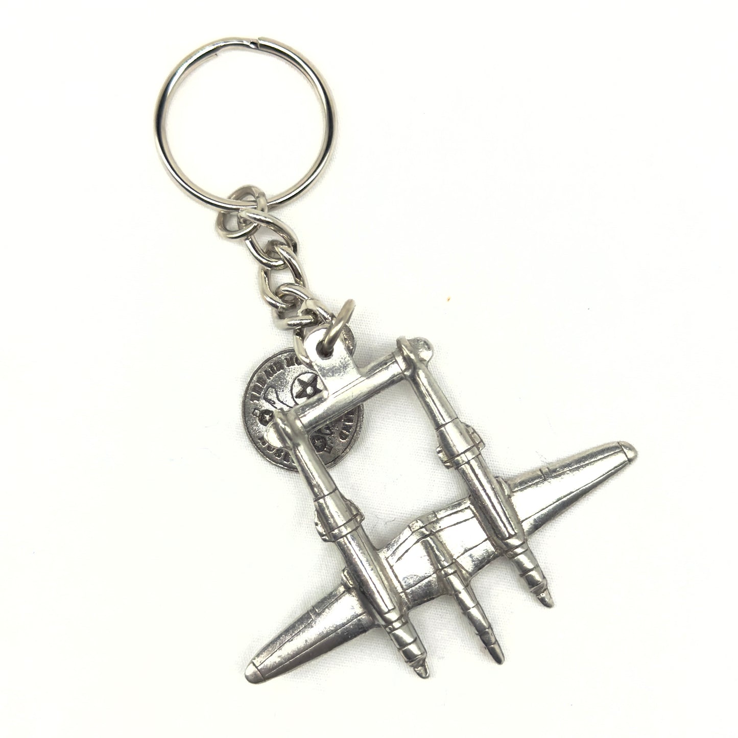 P-38 Pewter Keychain