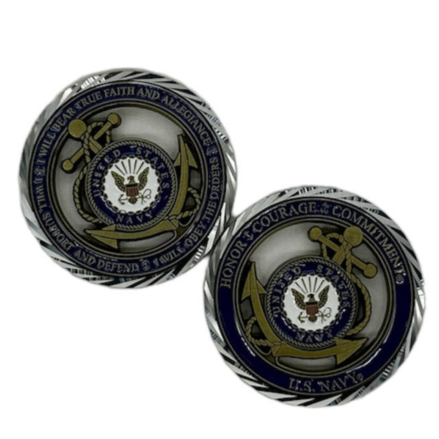 US Navy Core Values Coin