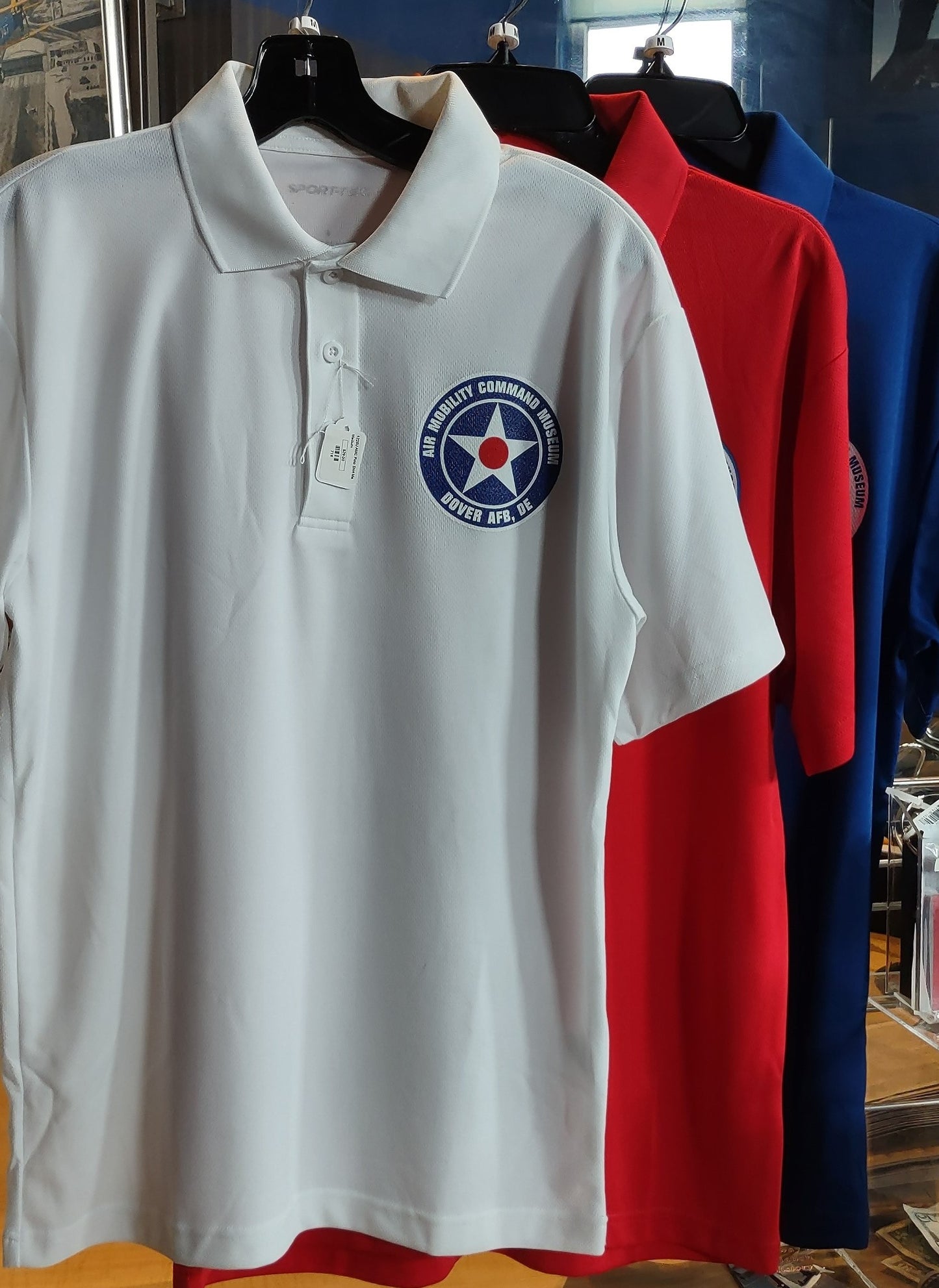 AMC Polo Shirt With Logo Red White and Royal Blue