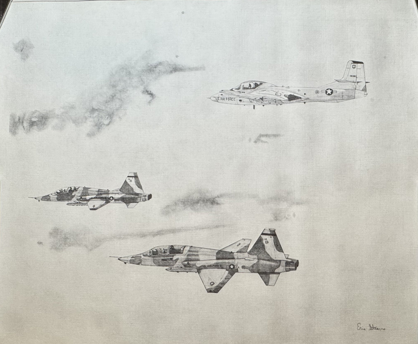 T-37 & T-38 Black & White 16" x 20" Print
