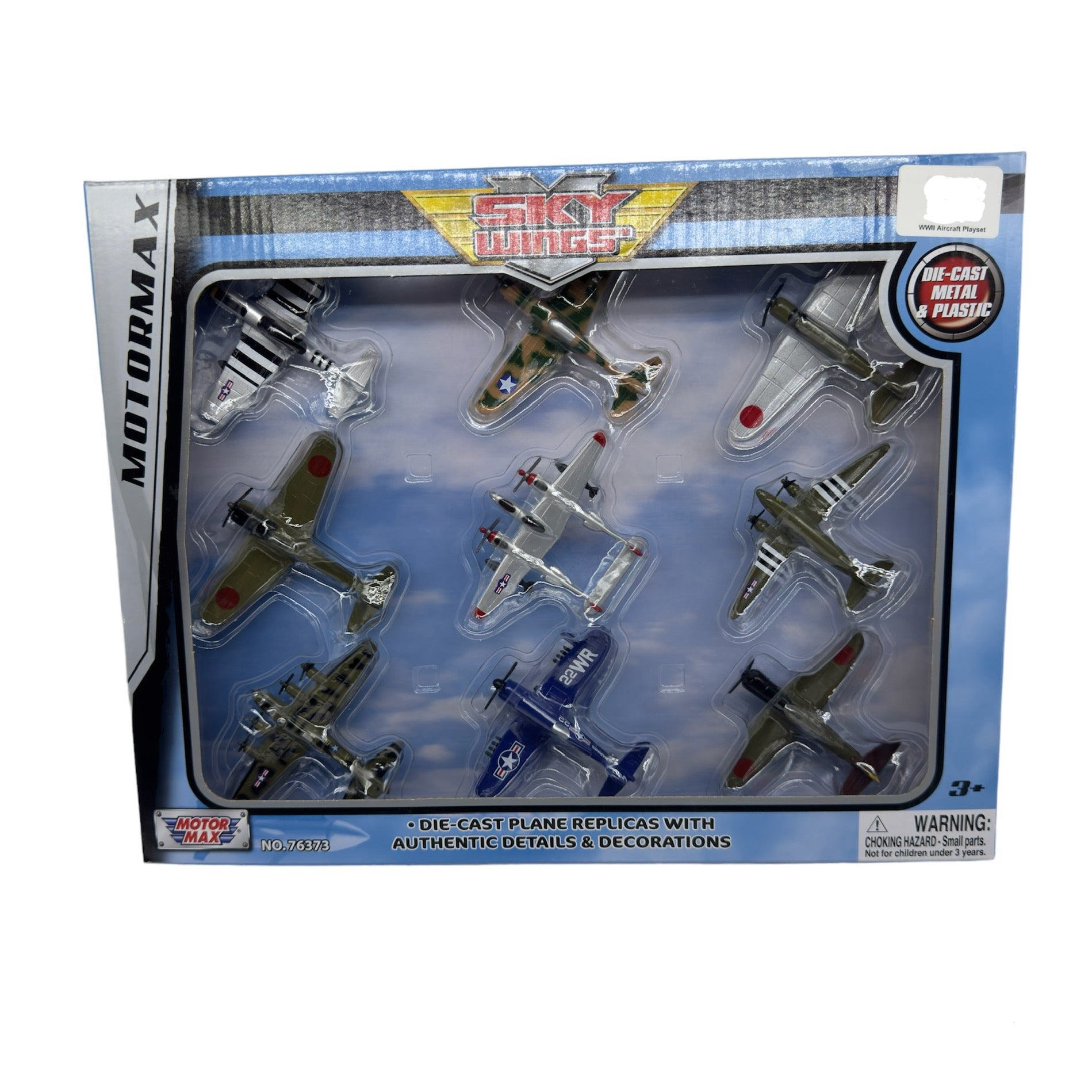 WWII Aircraft Playset Die-Cast Planes set of