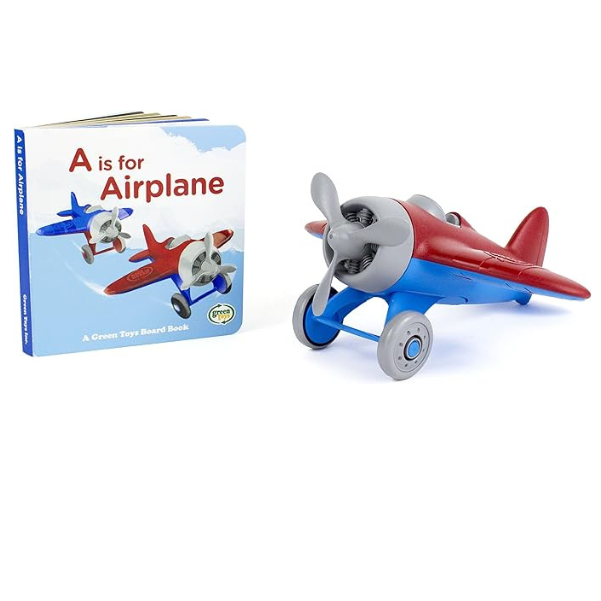 Airplane and Board Book, Colors May Vary - Green Toys