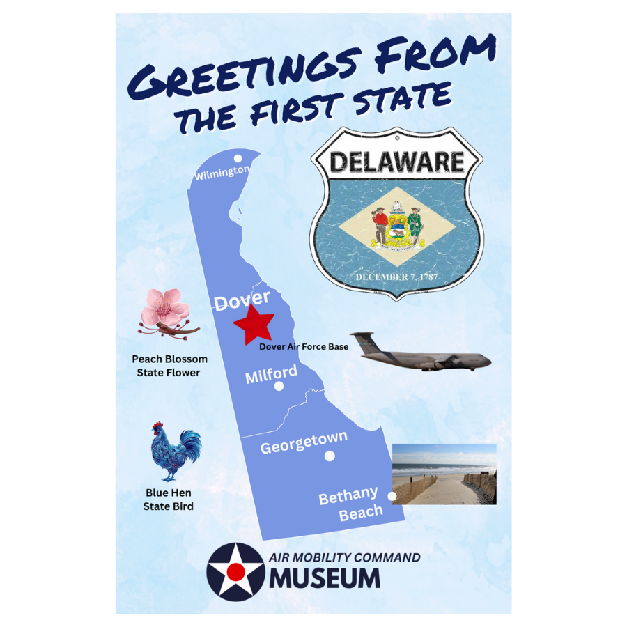 Greetings From Delaware Postcard