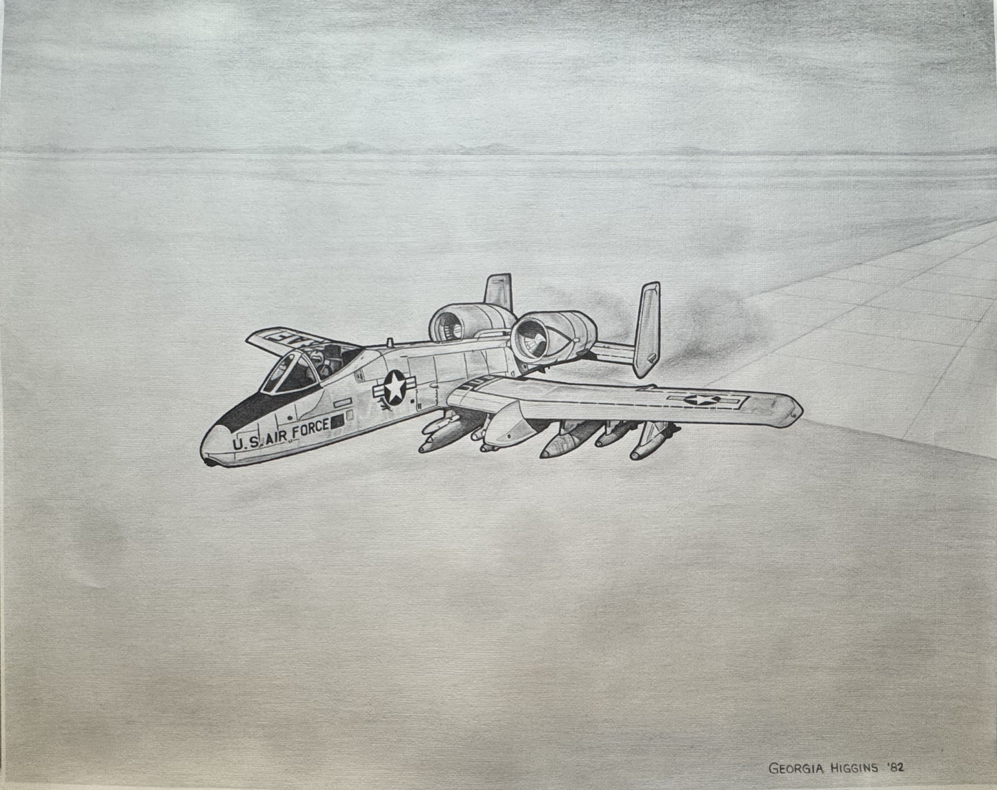 A-10 #1 Black & White 16" x 20" Print