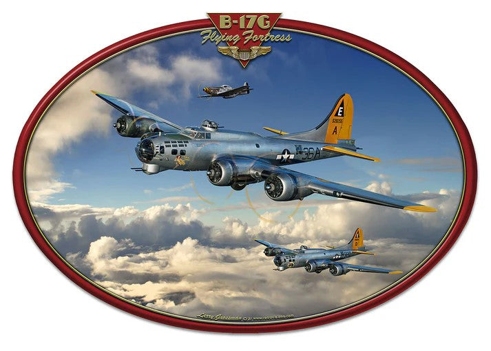 B-17 Flying Fortress Metal Sign