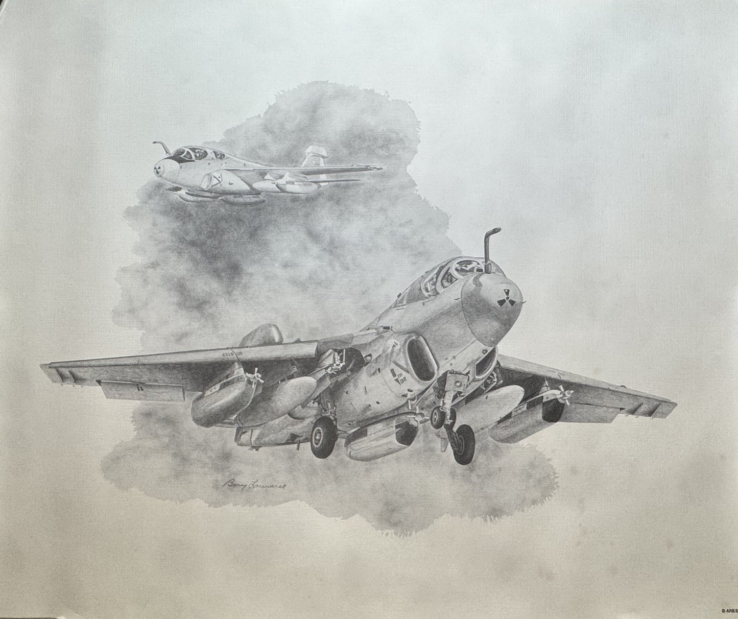 EA-6B Prowler Black & White 16" x 20" Print