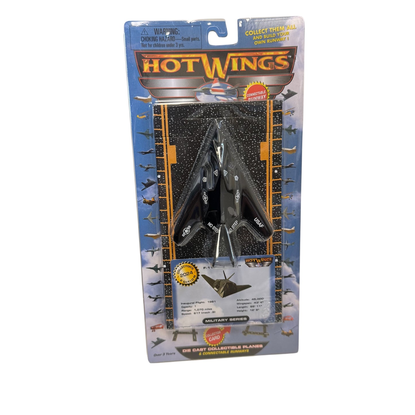 Hot Wings F-117 Nighthawk Diecast with Runway