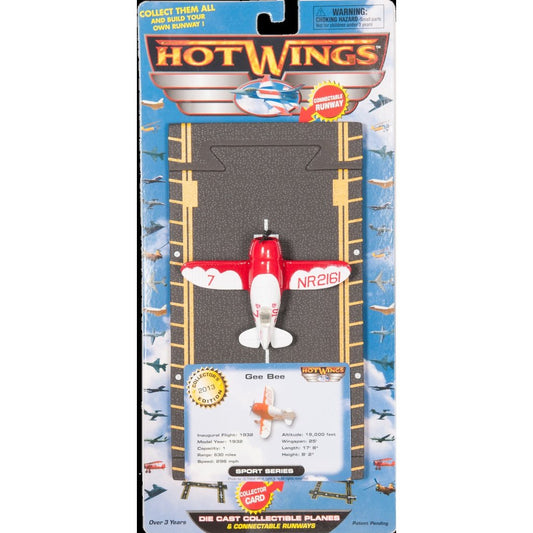 Hot Wings Gee Bee Racer Diecast with Runway
