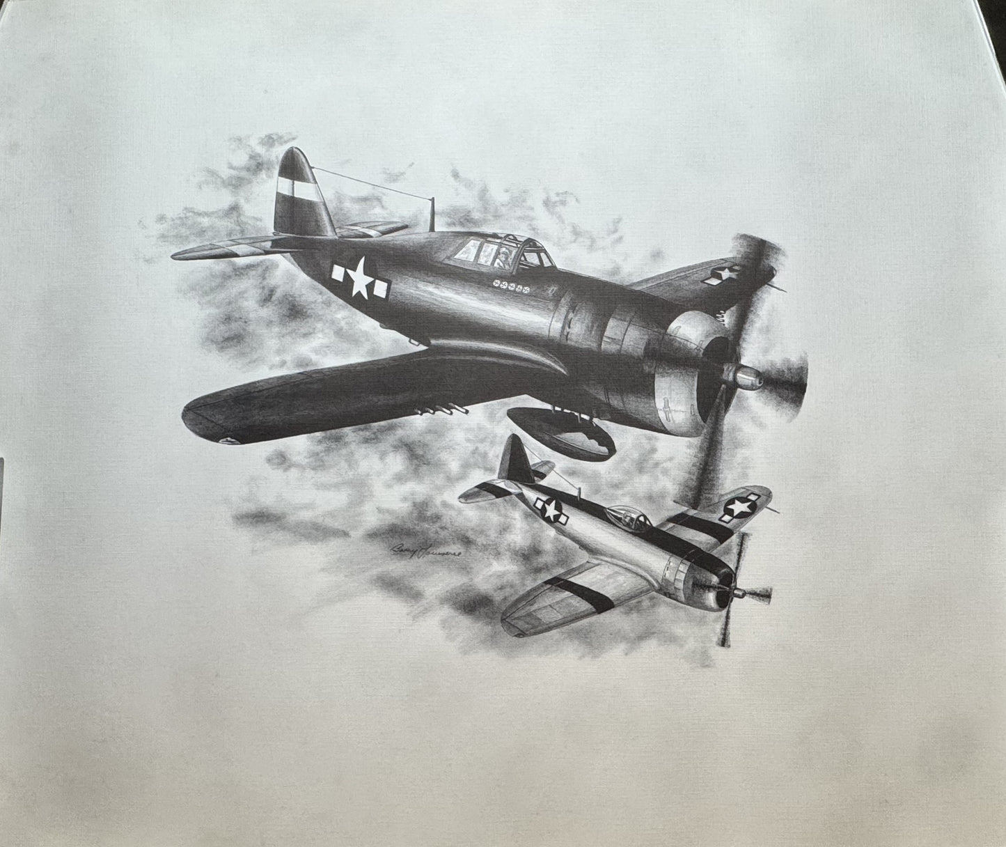 P-47 Black & White 16" x 20" Print