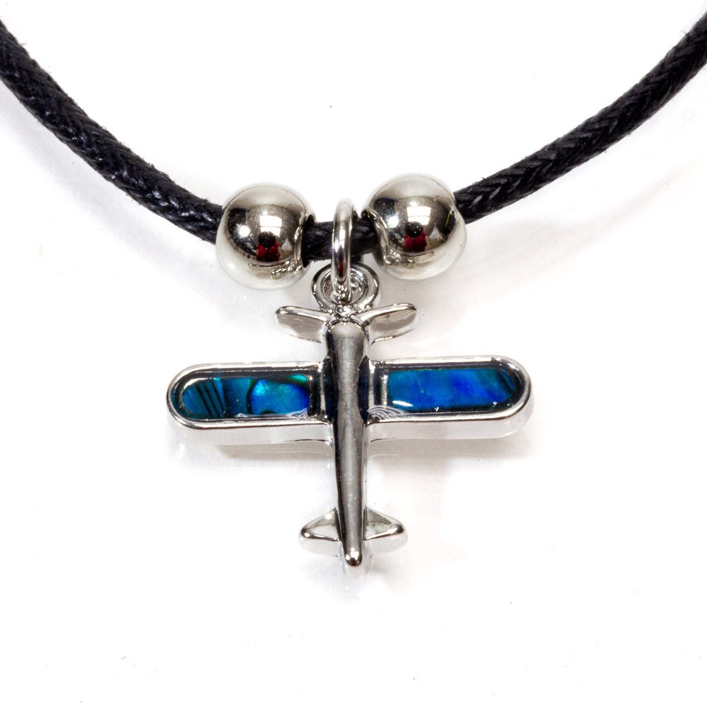 AIRPLANE PAUA SHELL NECKLACE