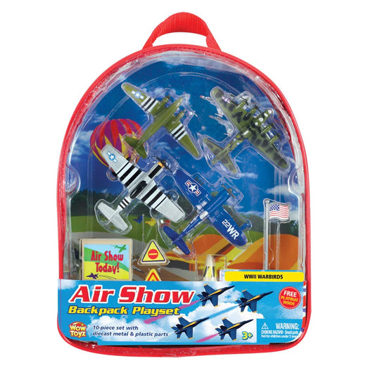 WWII Warbirds Air Show Backpack Playset