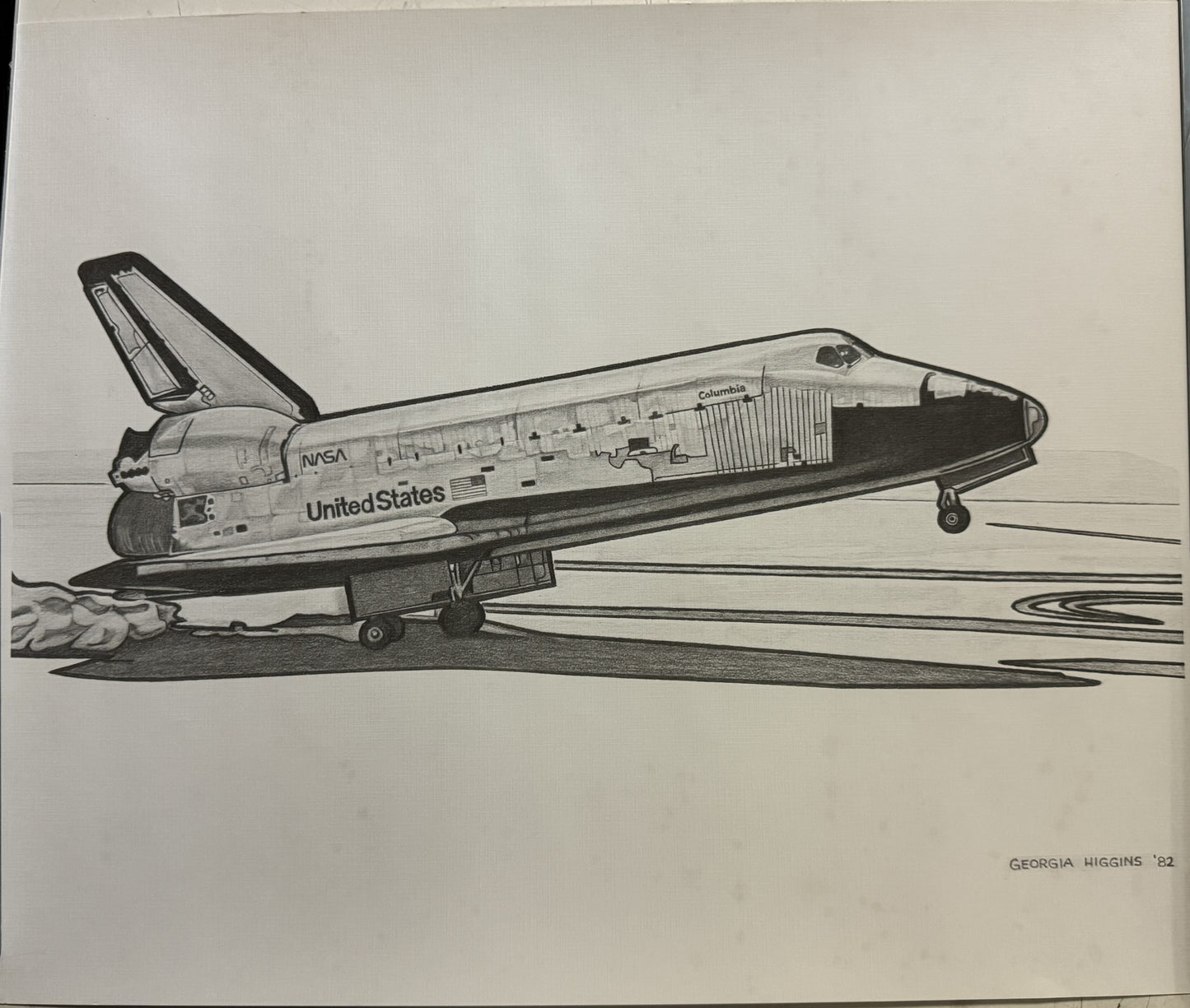 Space Shuttle Columbia Black & White 16" x 20" Print