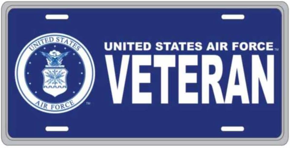 Air Force License Plate Veteran