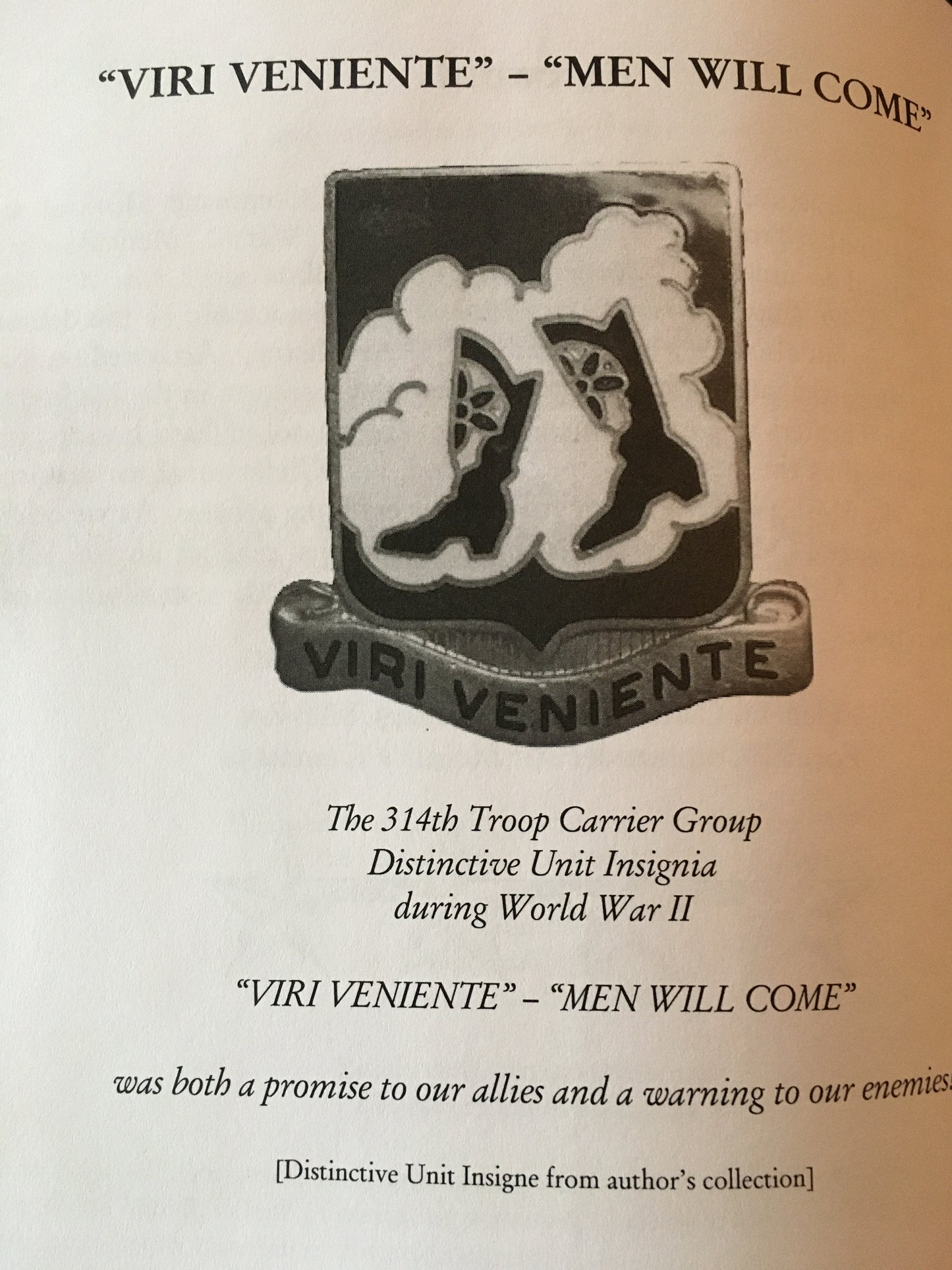 "Men Will Come - A History of the 314th Troop Carrier Group 1942-1945