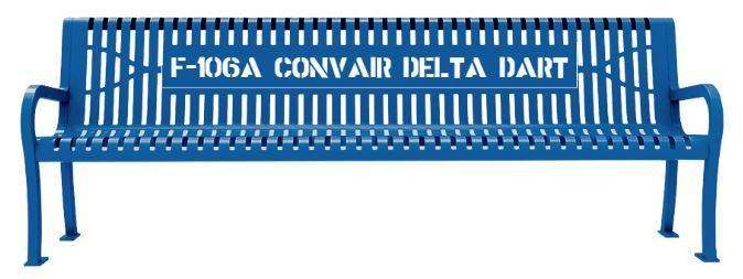 F-106 Delta Dart Bench Plaque