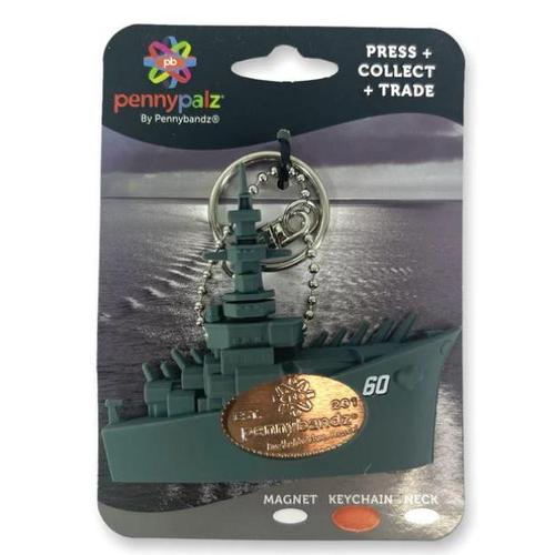 Battleship Penny Keychains