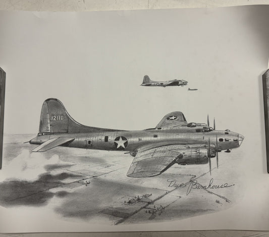 B-17 #1 Black & White 16" x 20" Print