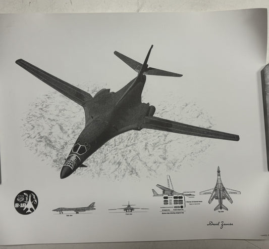 B-1B Black & White 16" x 20" Print