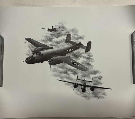 B-25 Mitchell Black & White 16" x 20" Print