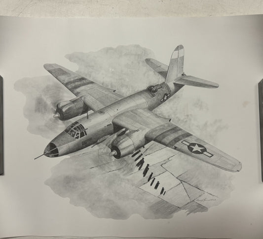 B-26 Black & White 16" x 20" Print