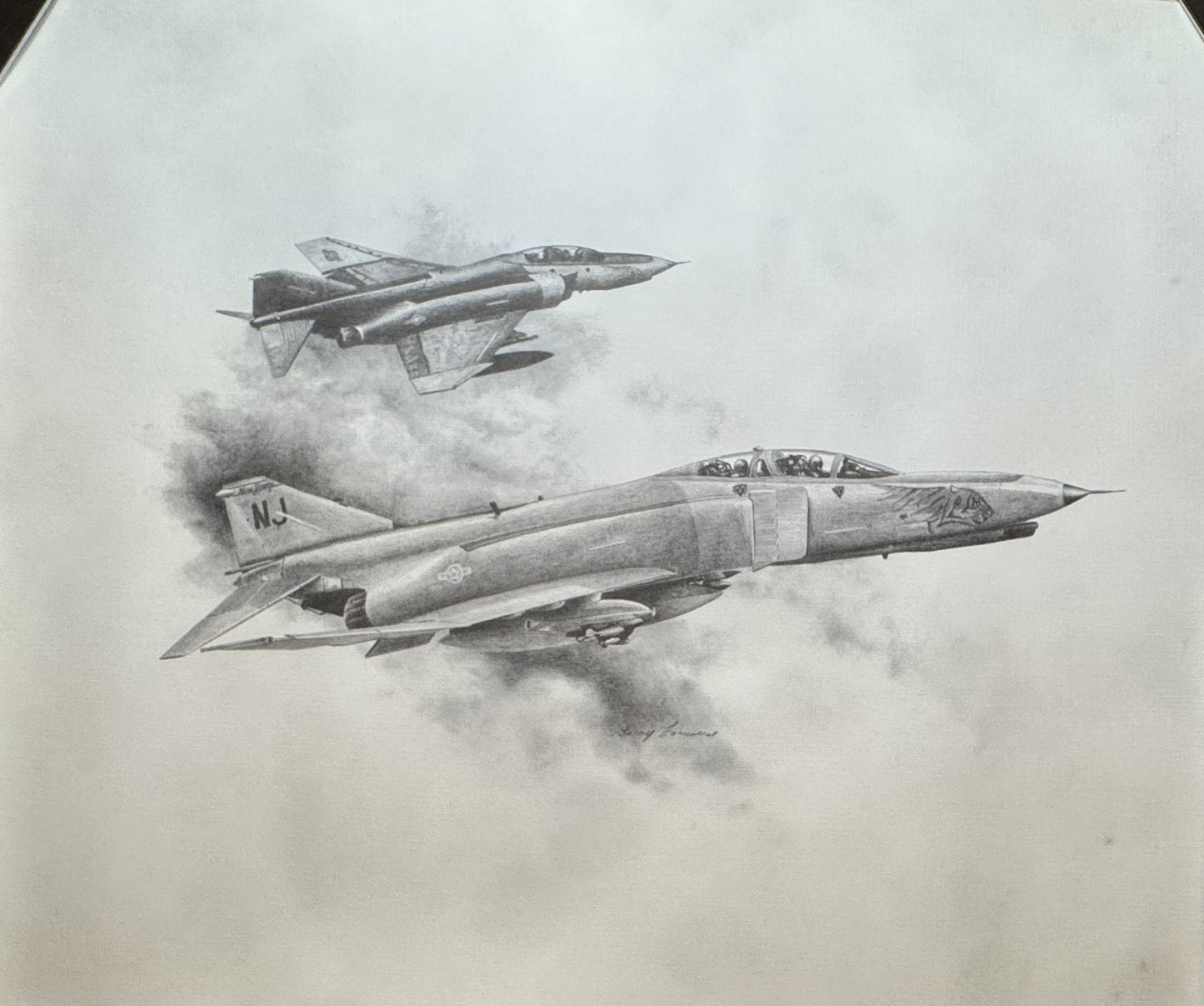 F-4 #2 Phantom Black & White 16" x 20" Print
