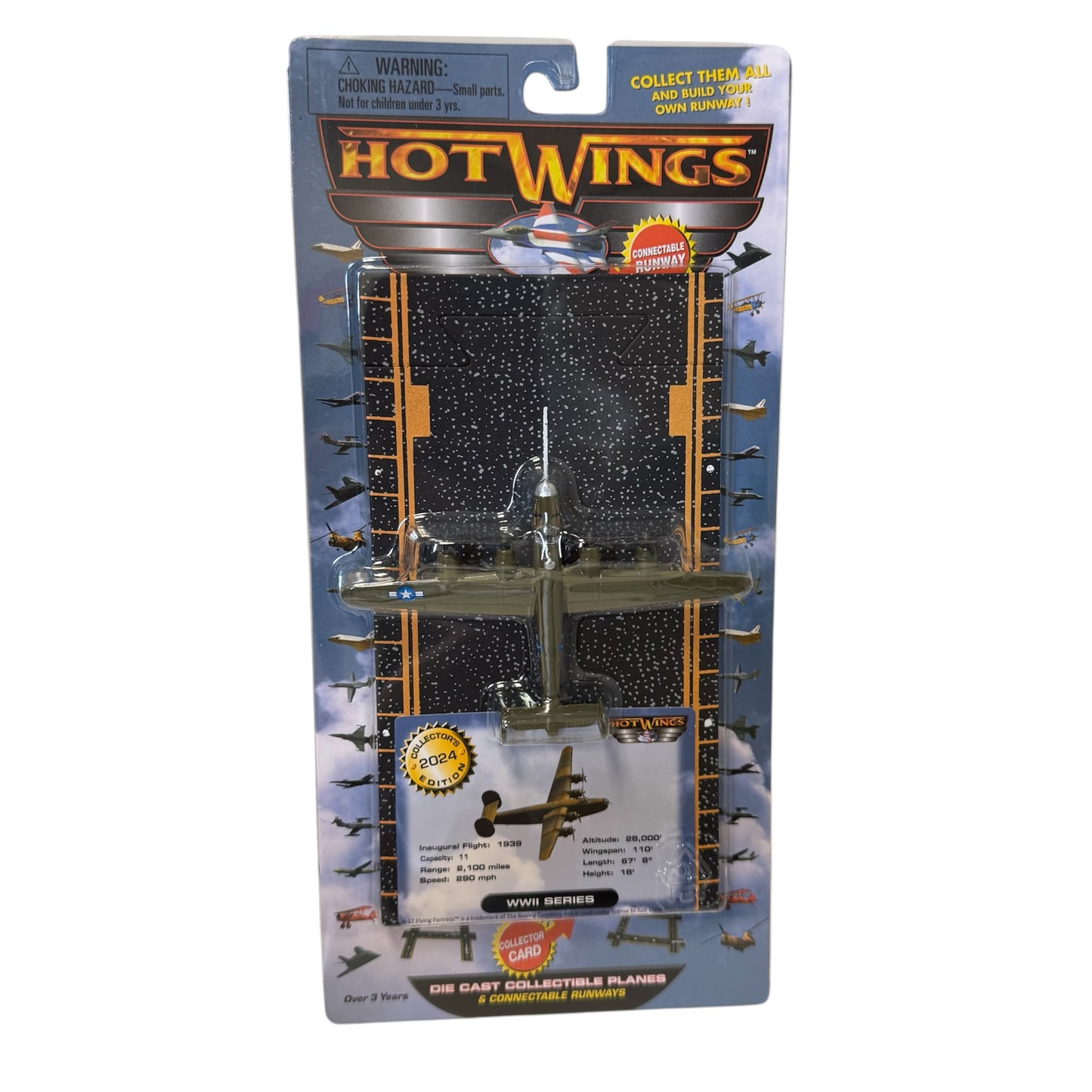 Hot Wings B-24 Liberator Diecast Plane with Runway