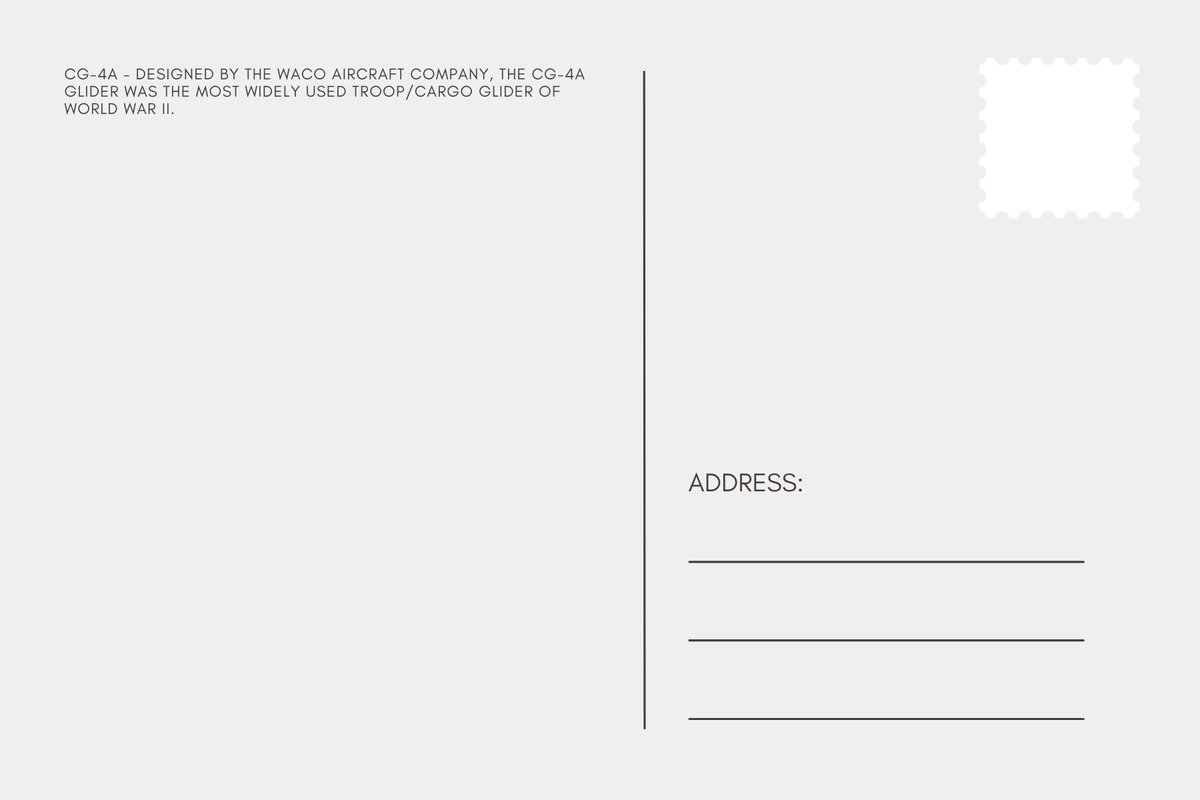 Glider Postcard