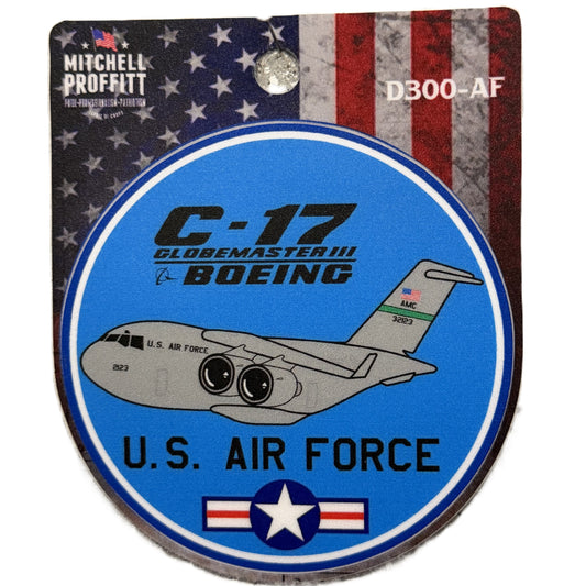 C17 Plane Cartoon Sticker