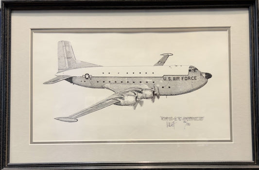 Douglas C-124 Globemaster framed signed picture