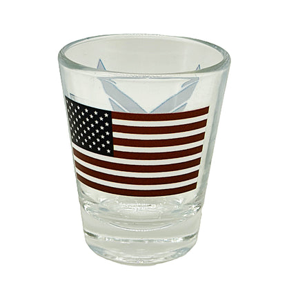 U.S. Air Force With American Flag Shot Glass