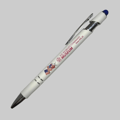 White Pen with Red imprint Flag with stars