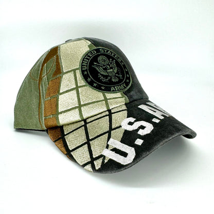 US Army Grenade Embroidered Emblem Baseball Cap Hat Official Licensed