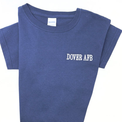 Dover AFB Embroidered Navy Youth T-shirt