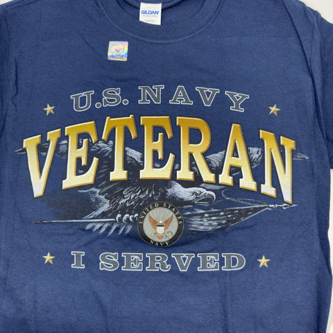 Navy Veteran I Served T-Shirt Navy Blue