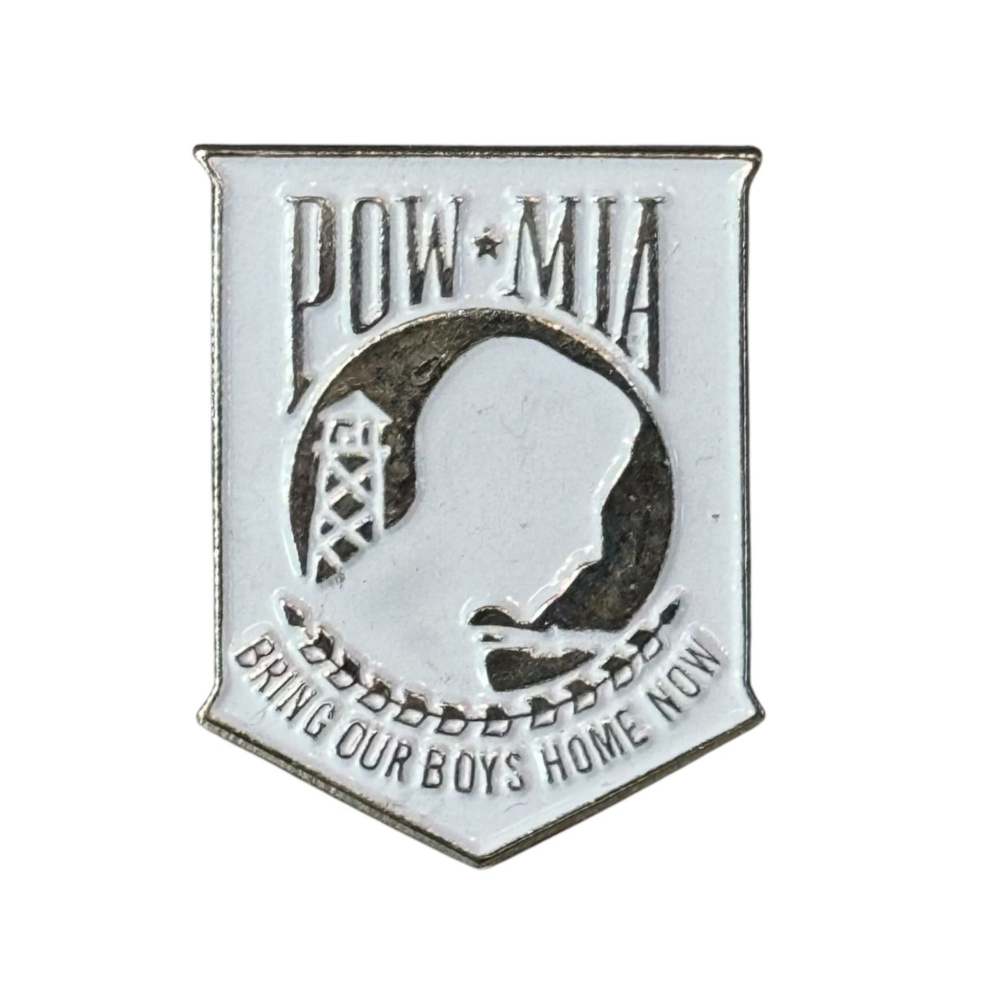 POW-MIA White Pin